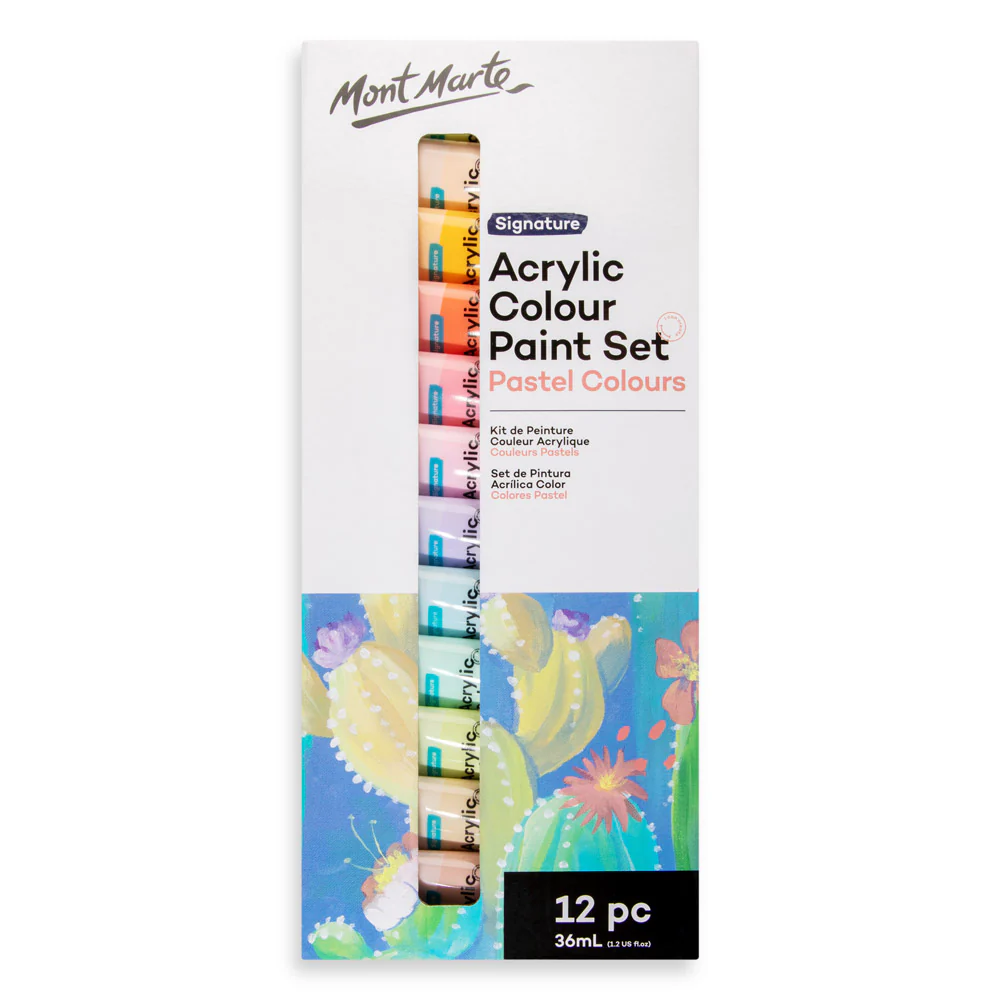 Acrylic Colour Pastel Paint Set Signature 12pc x 36ml (1.2 US fl.oz) - Image 3