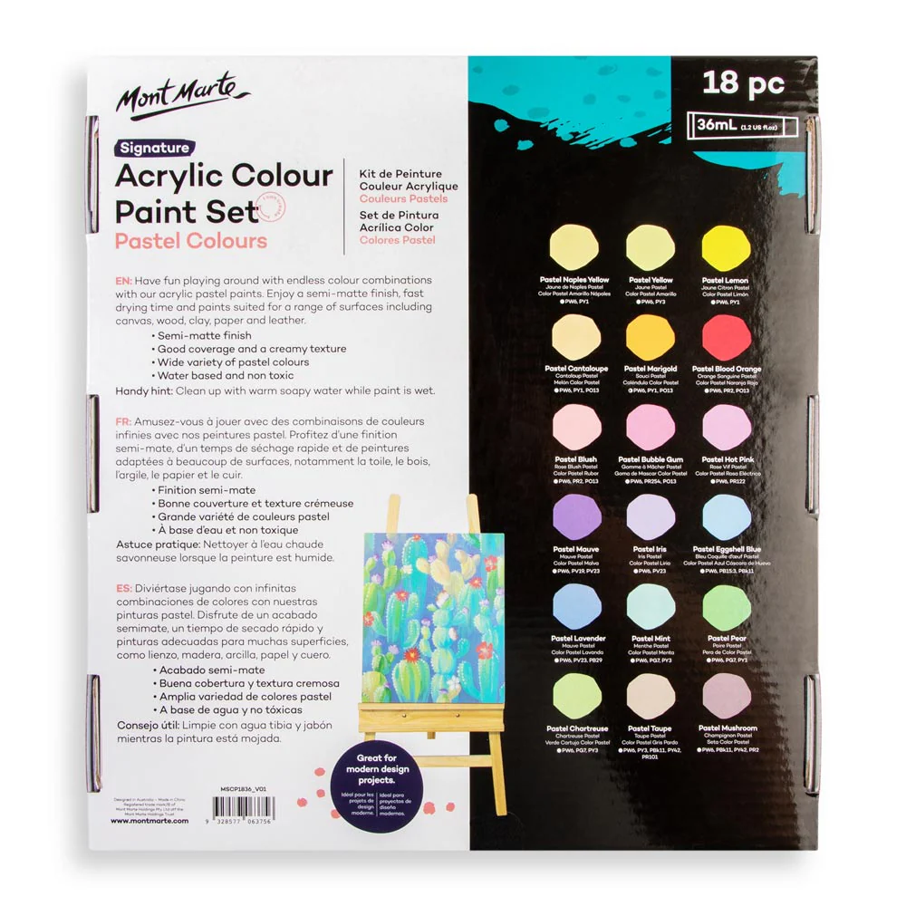 Acrylic Colour Pastel Paint Set Signature 18pc x 36ml (1.2 US fl.oz) - Image 4