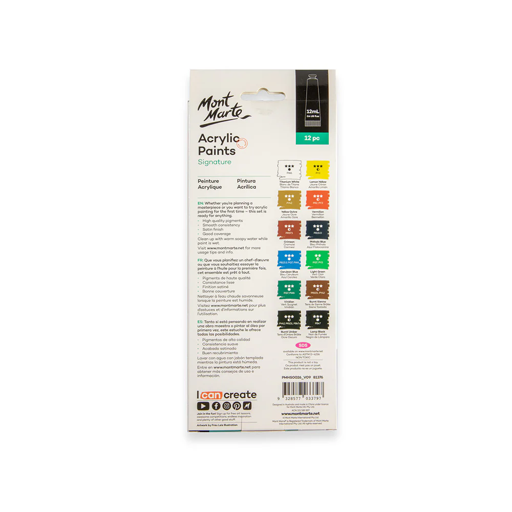 Acrylic Paints Signature 12pc x 12ml (0.4 fl.oz) - Image 4