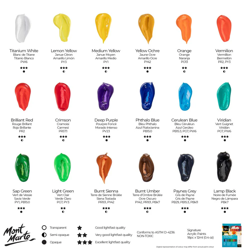 Acrylic Paints Signature 18pc x 12ml (0.4 US fl.oz) - Image 10