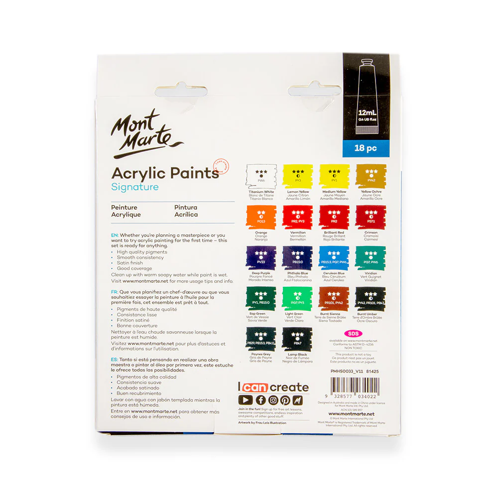 Acrylic Paints Signature 18pc x 12ml (0.4 US fl.oz) - Image 4