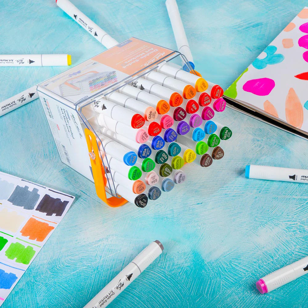 Double-Ended Art Markers in Case Signature 48pc - Image 11