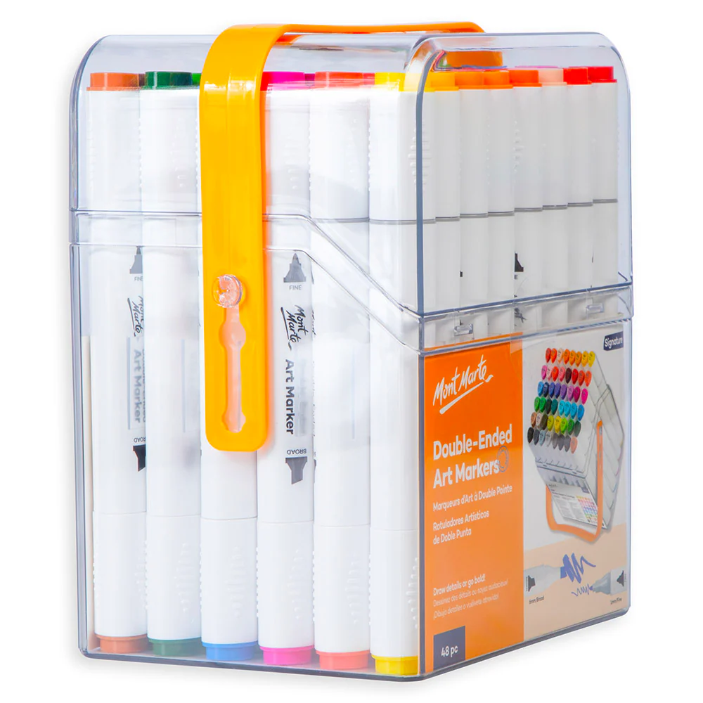 Double-Ended Art Markers in Case Signature 48pc - Image 3