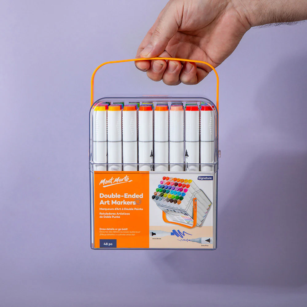 Double-Ended Art Markers in Case Signature 48pc - Image 5