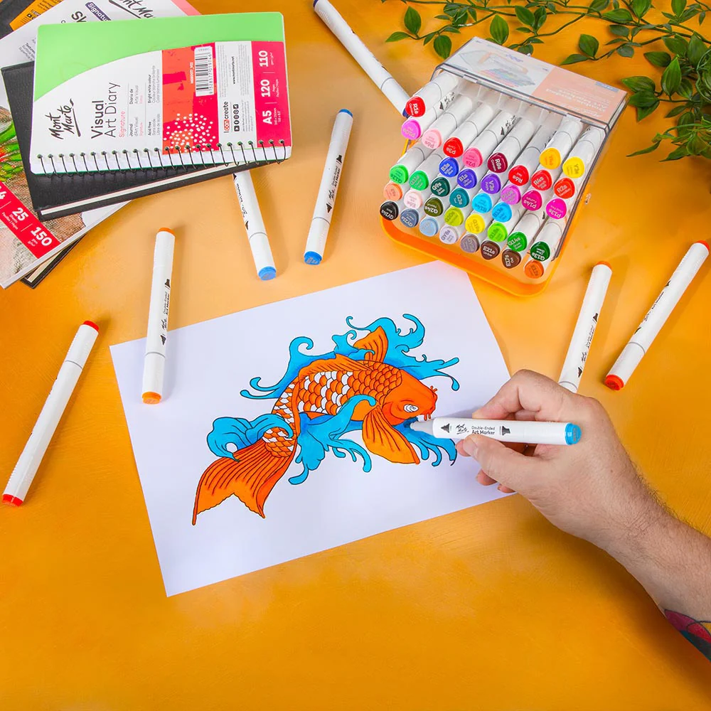 Double-Ended Art Markers in Case Signature 48pc - Image 6