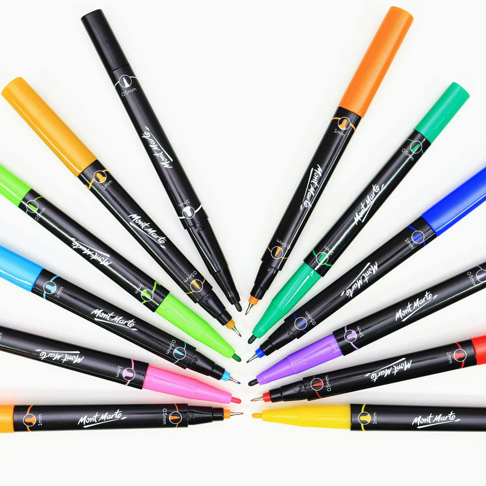 Dual Fine Tip Alcohol Art Markers Premium 12pc - Image 5