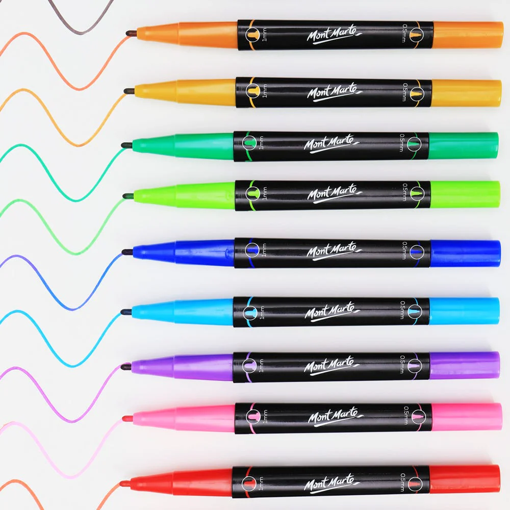 Dual Fine Tip Alcohol Art Markers Premium 12pc - Image 6