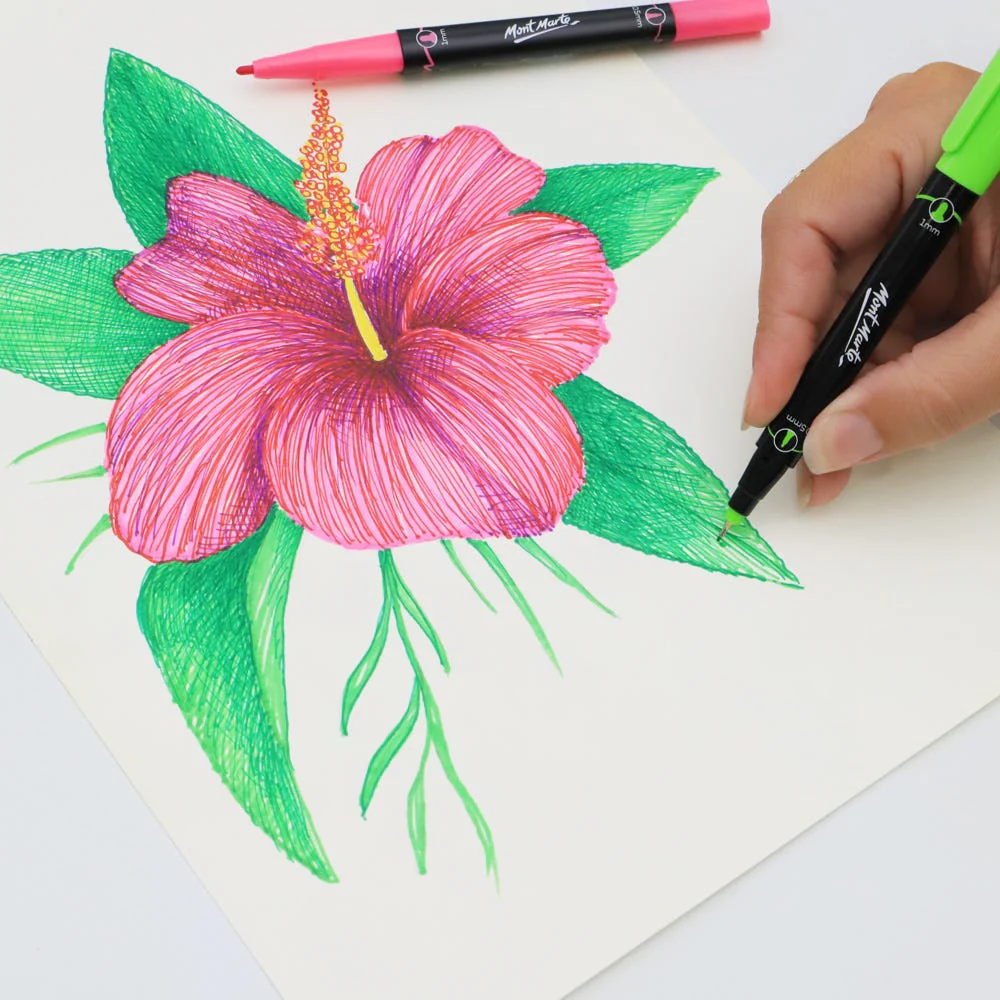 Dual Fine Tip Alcohol Art Markers Premium 12pc - Image 8