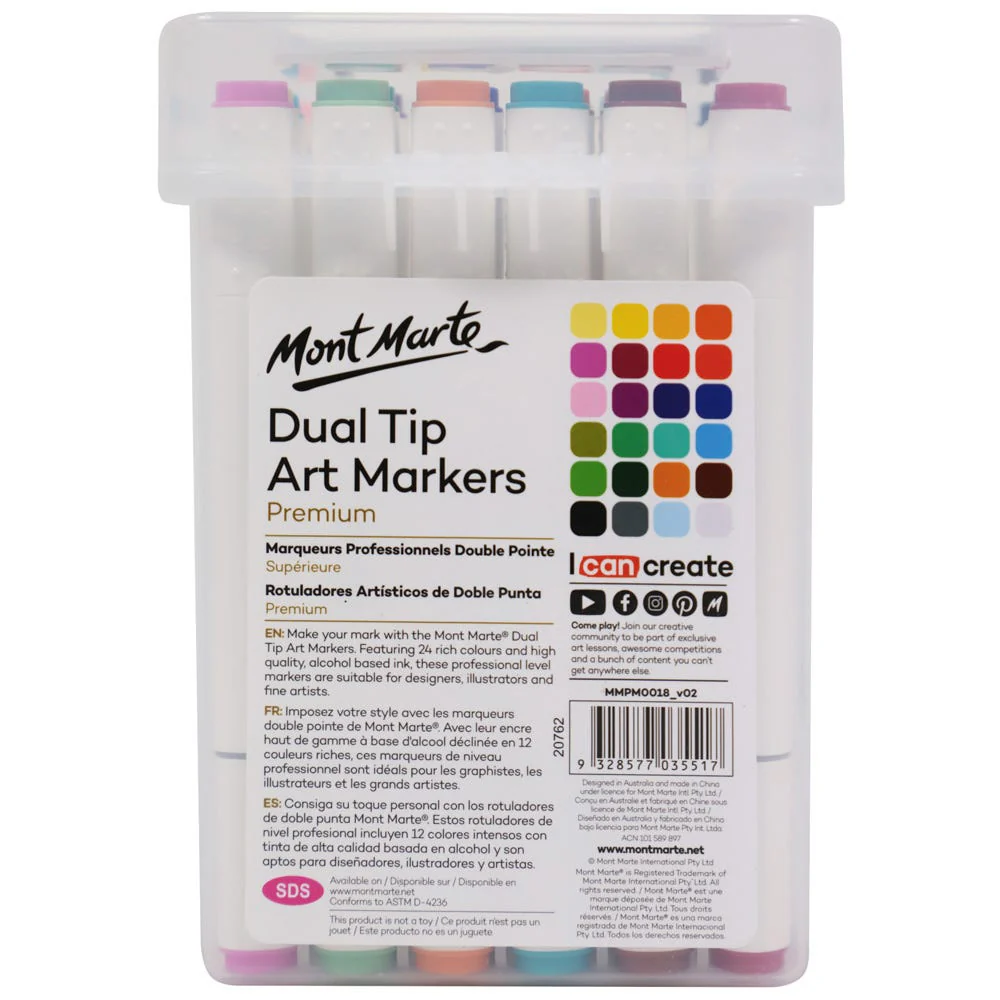 Dual Tip Art Markers in Case Premium 24pc - Image 5