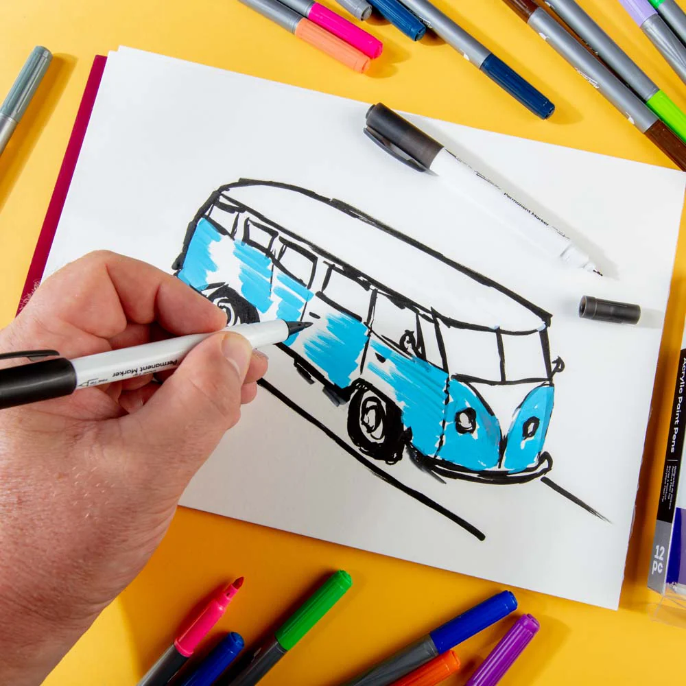 Dual Tip Permanent Markers Signature 2pc - Black - Image 6