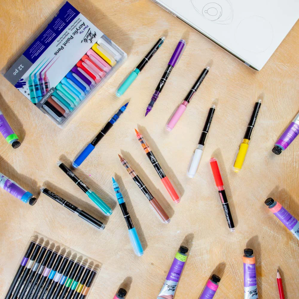 Flexi Tip Acrylic Paint Pens Premium 12pc - Image 10