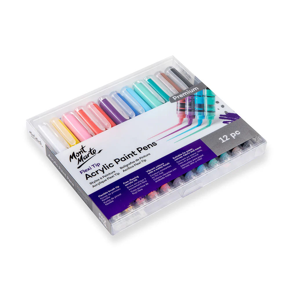 Flexi Tip Acrylic Paint Pens Premium 12pc - Image 3