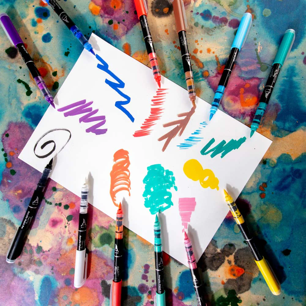 Flexi Tip Acrylic Paint Pens Premium 12pc - Image 7