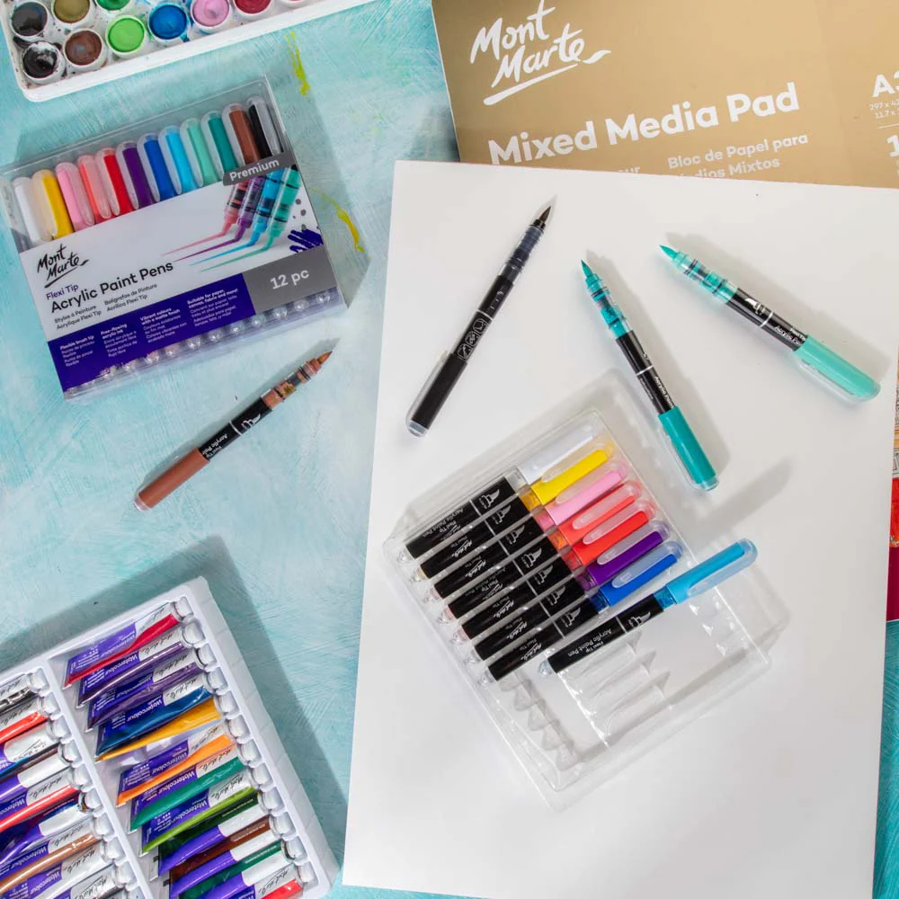 Flexi Tip Acrylic Paint Pens Premium 12pc - Image 9