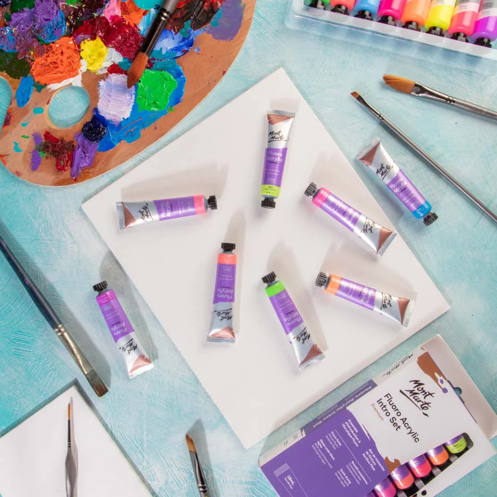 Fluoro Acrylic Paint Intro Set Premium 8pc x 18ml (0.6 US fl.oz) - Image 10