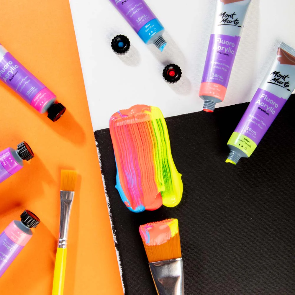 Fluoro Acrylic Paint Intro Set Premium 8pc x 18ml (0.6 US fl.oz) - Image 6