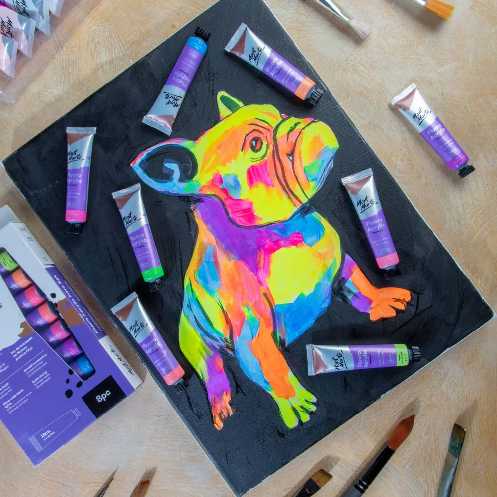 Fluoro Acrylic Paint Intro Set Premium 8pc x 18ml (0.6 US fl.oz) - Image 9