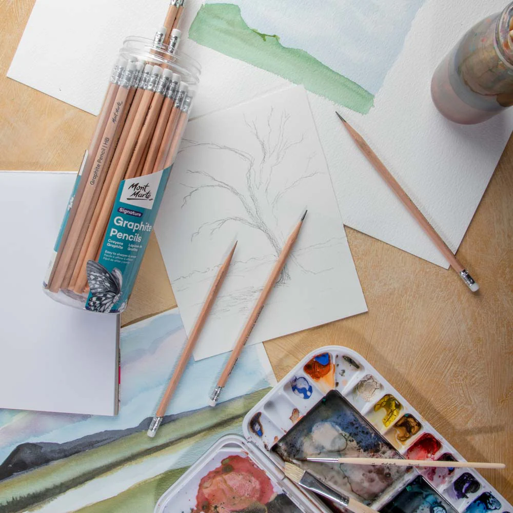 Graphite Pencils with Eraser Ends HB Signature 50pc - Image 9