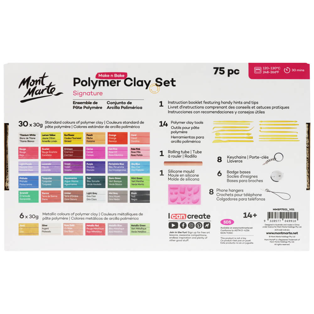 Make n Bake Polymer Clay Set Signature 75pc - Image 4