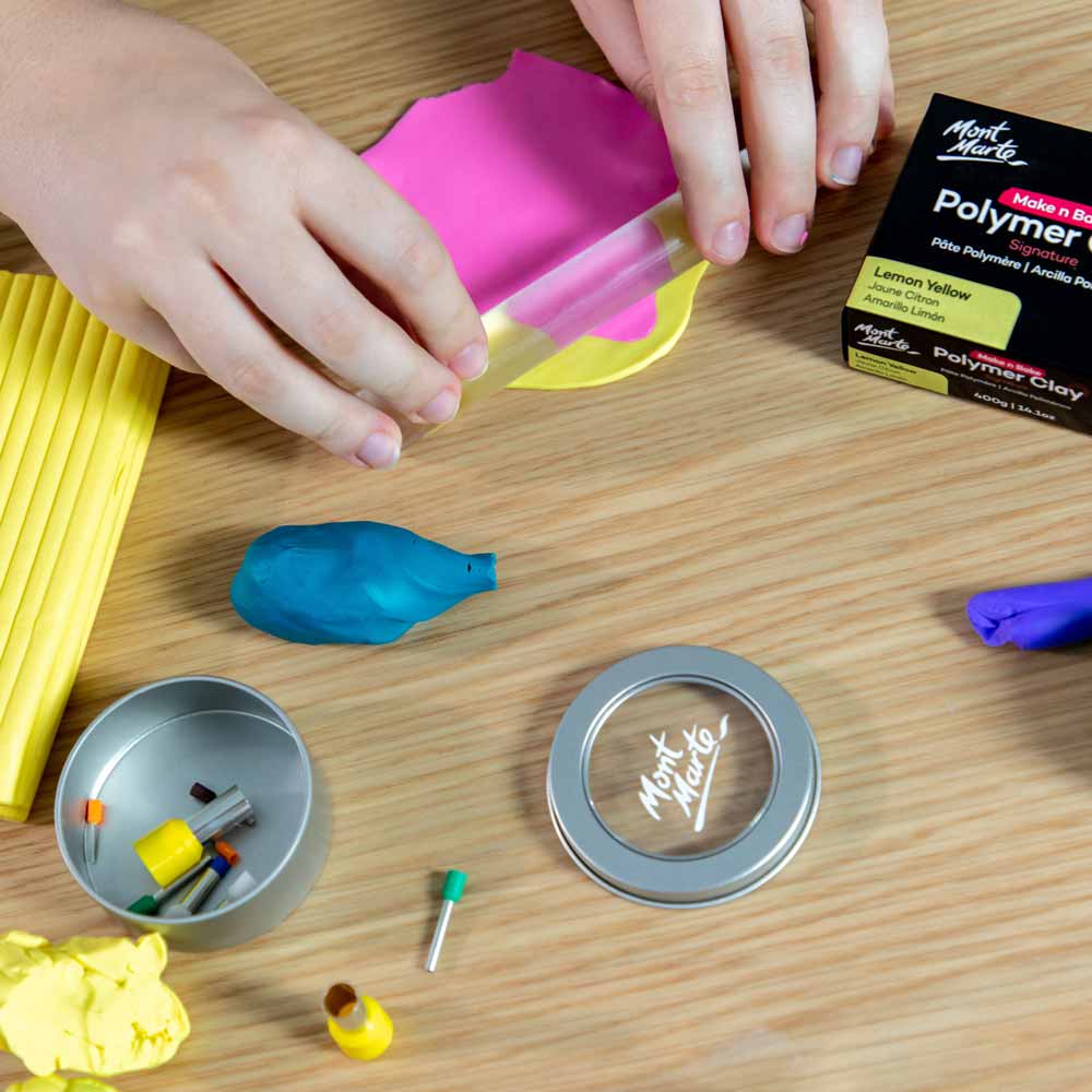 Make n Bake Polymer Clay Signature 400g (14.1oz) - Lemon Yellow - Image 5