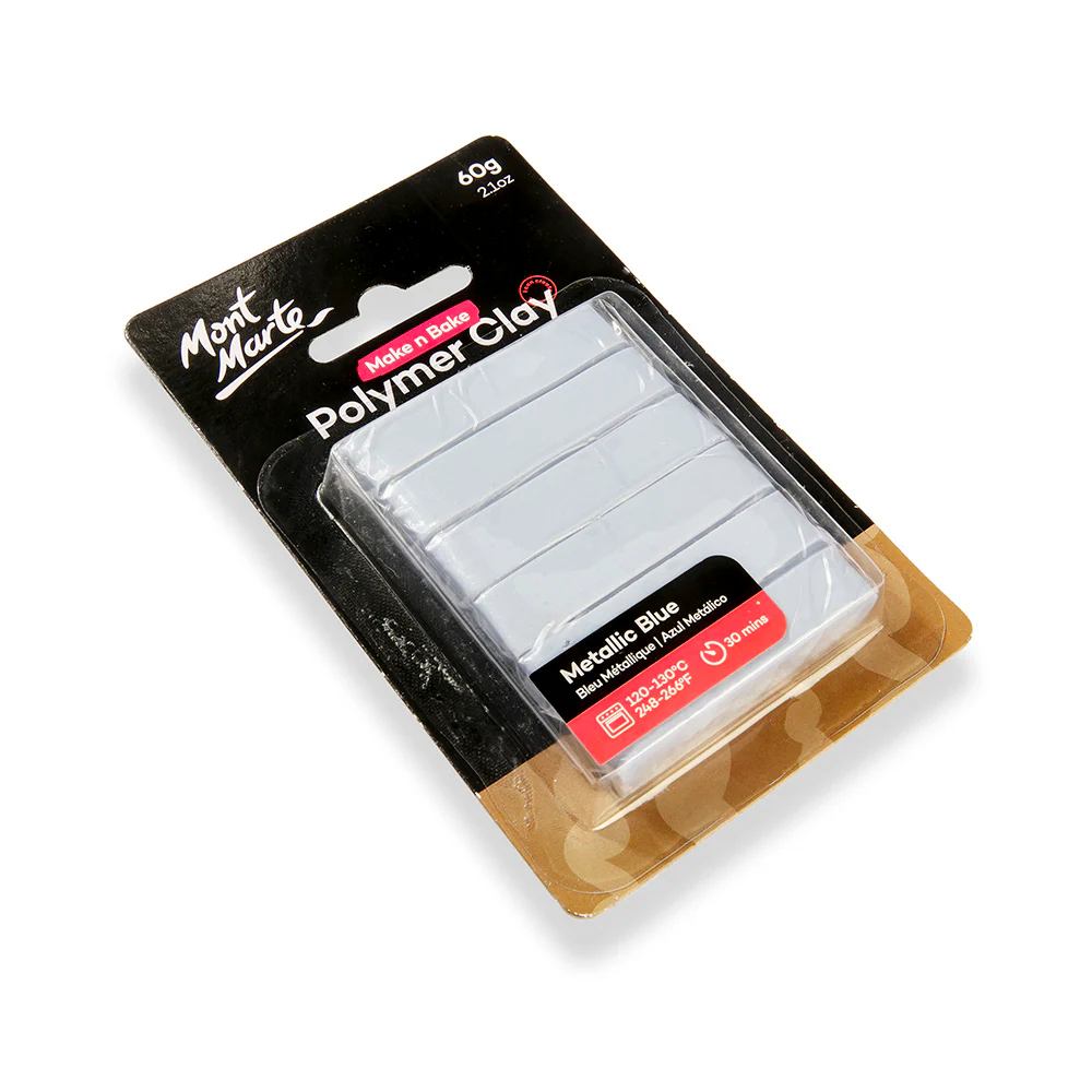 Make n Bake Polymer Clay Signature 60g (2.1oz) - Metallic Blue - Image 3