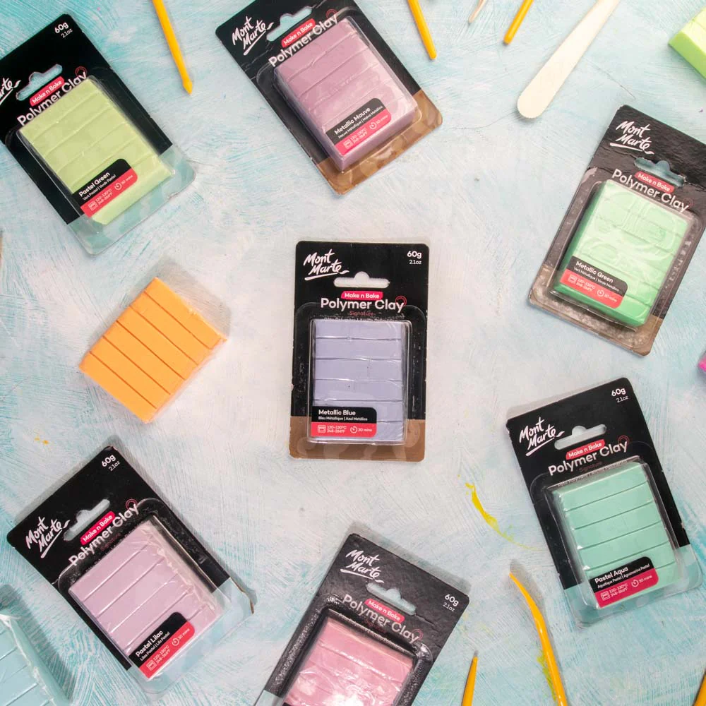 Make n Bake Polymer Clay Signature 60g (2.1oz) - Metallic Blue - Image 7