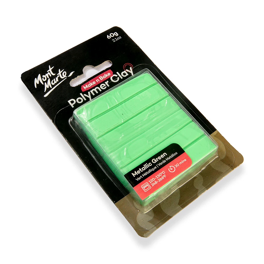 Make n Bake Polymer Clay Signature 60g (2.1oz) - Metallic Green - Image 3