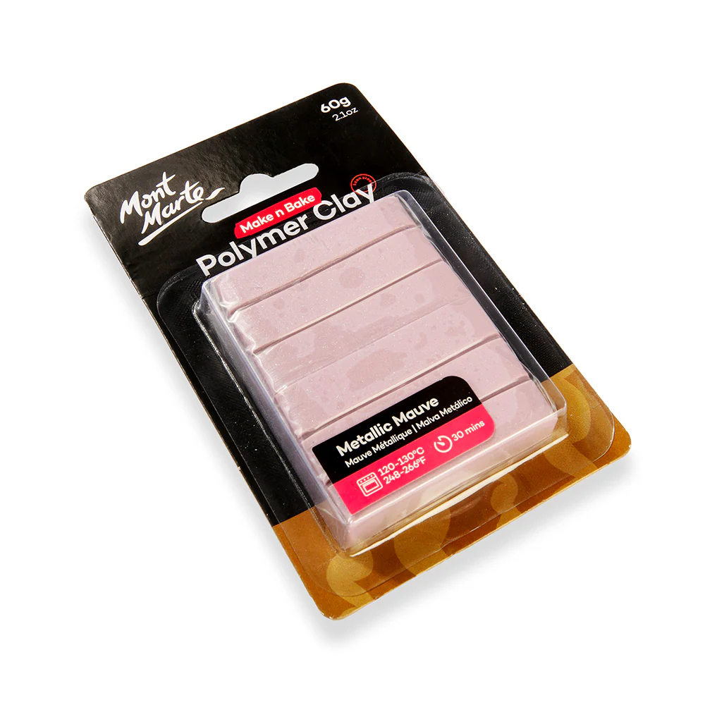 Make n Bake Polymer Clay Signature 60g (2.1oz) - Metallic Mauve - Image 3