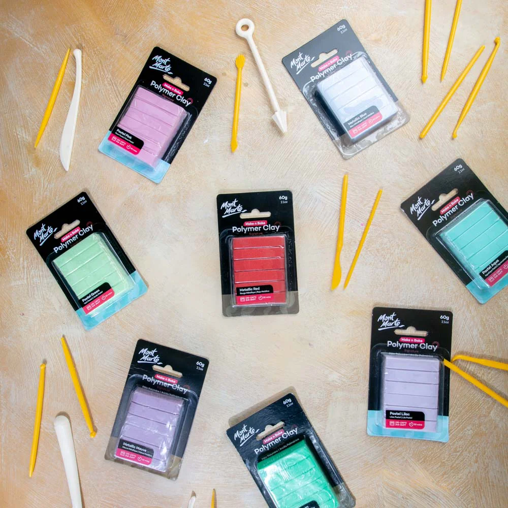 Make n Bake Polymer Clay Signature 60g (2.1oz) - Metallic Red - Image 7