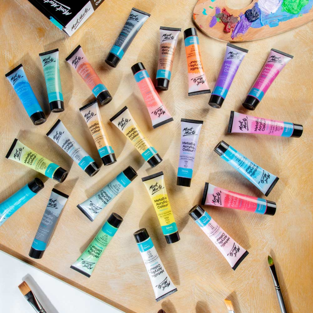 Metallic Acrylic Colour Paint Set Signature 24pc x 36ml (1.2 US fl.oz) - Image 9