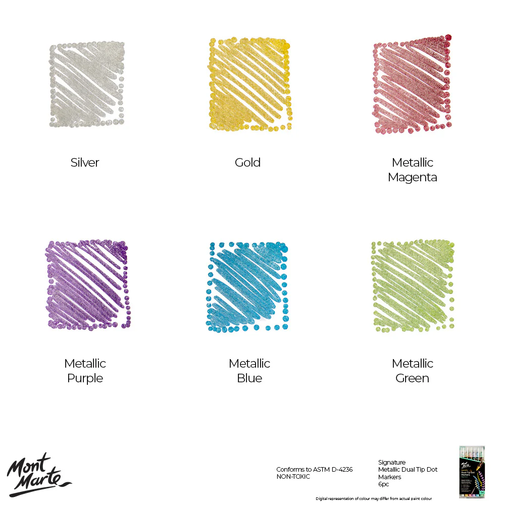 Metallic Dual Tip Dot Markers Signature 6pc - Image 10