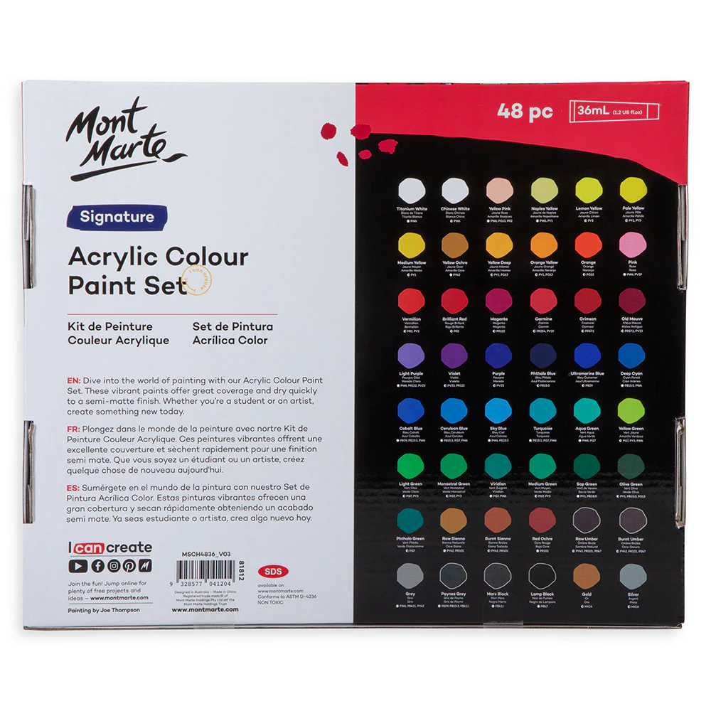 Acrylic Colour Paint Set Signature 48pc x 36ml (1.2 US fl.oz) - Image 5