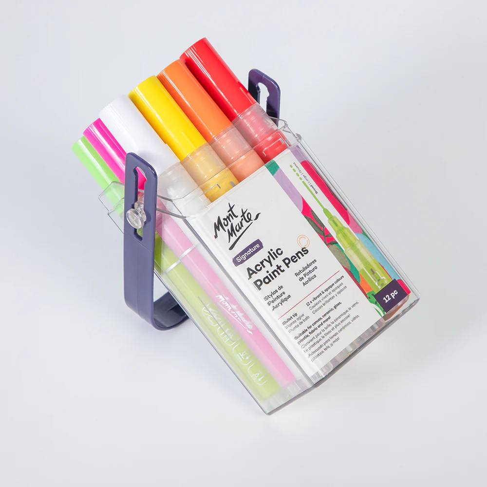 Acrylic Paint Pens in Case Broad Tip Signature 12pc - Image 7