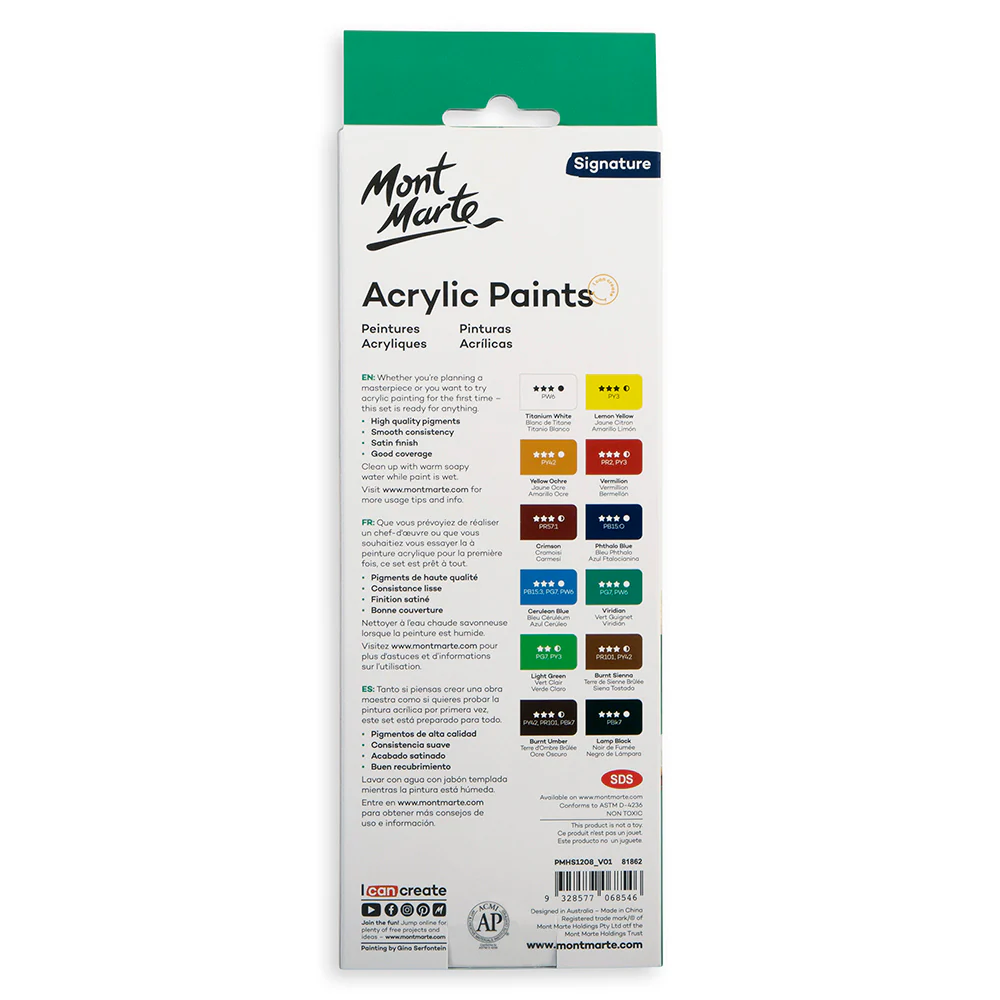 Acrylic Paint Set Signature 12pc x 8ml (0.27 fl.oz) - Image 3