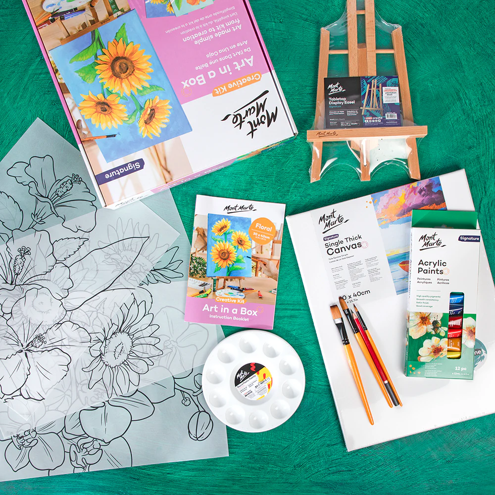 Art in a Box Creative Kit Signature 23pc - Floral - Image 10