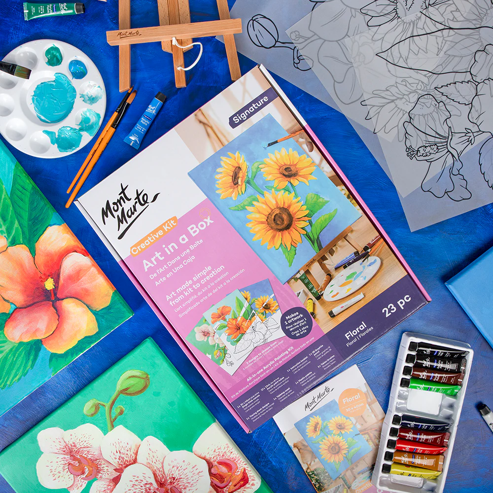 Art in a Box Creative Kit Signature 23pc - Floral - Image 12