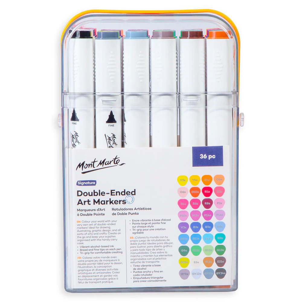 Double-Ended Art Markers in Case Signature 36pc - Image 4