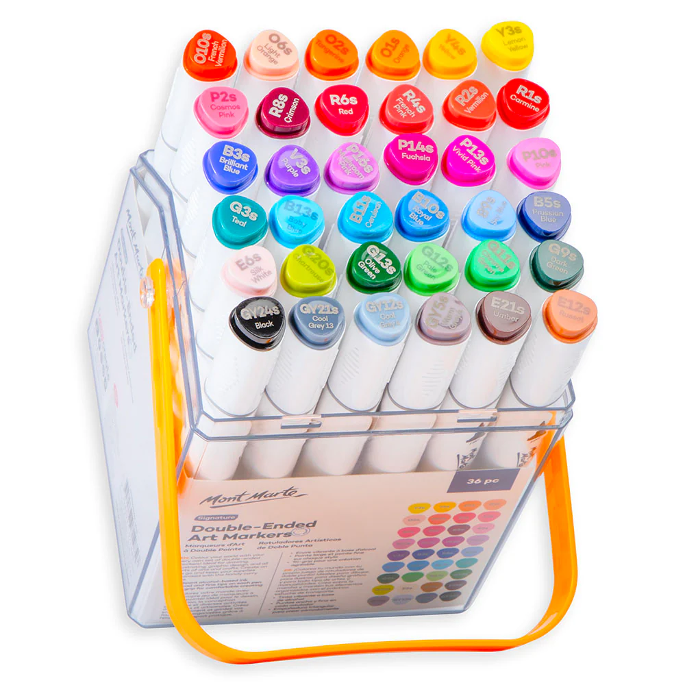 Double-Ended Art Markers in Case Signature 36pc - Image 5