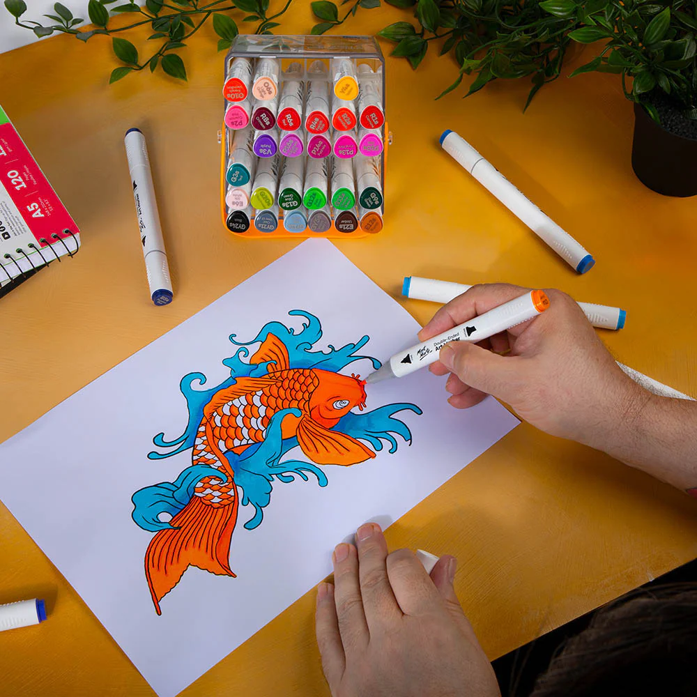 Double-Ended Art Markers in Case Signature 36pc - Image 6