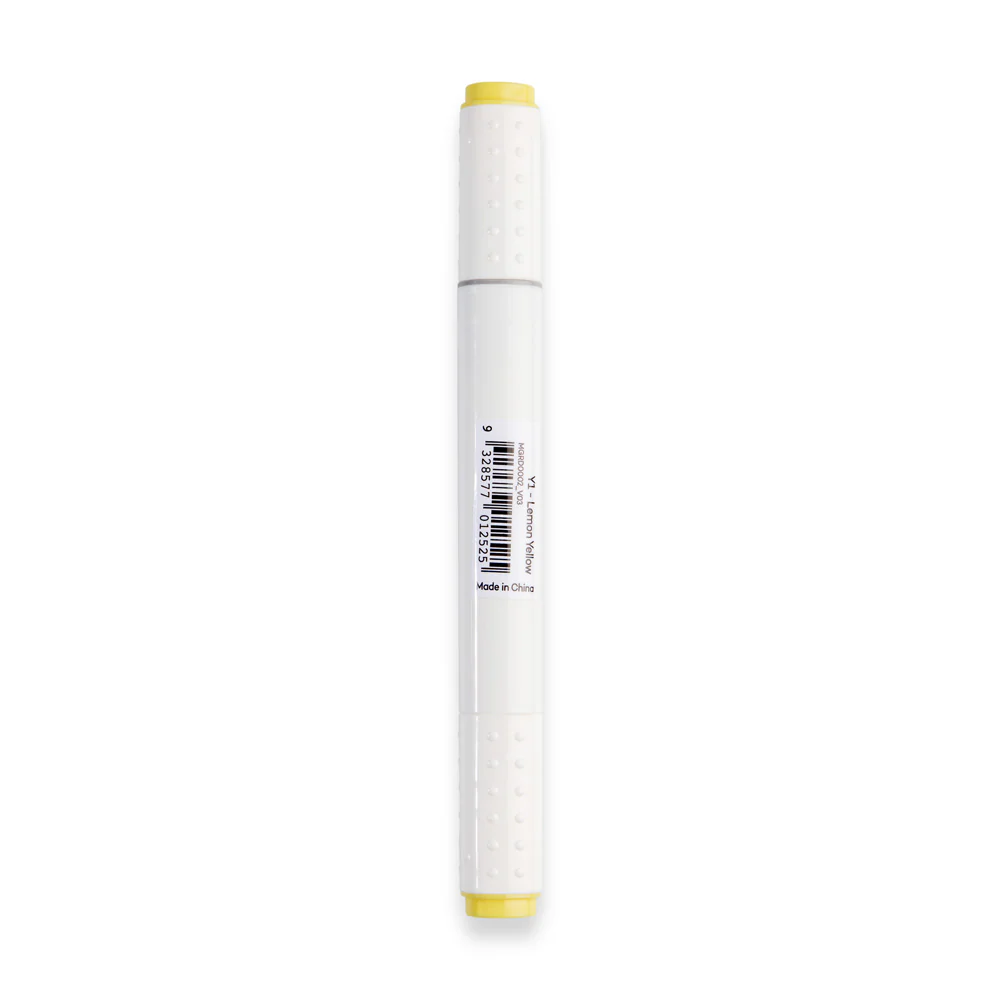 Dual Tip Art Marker Premium - Lemon Yellow Y1 - Image 3