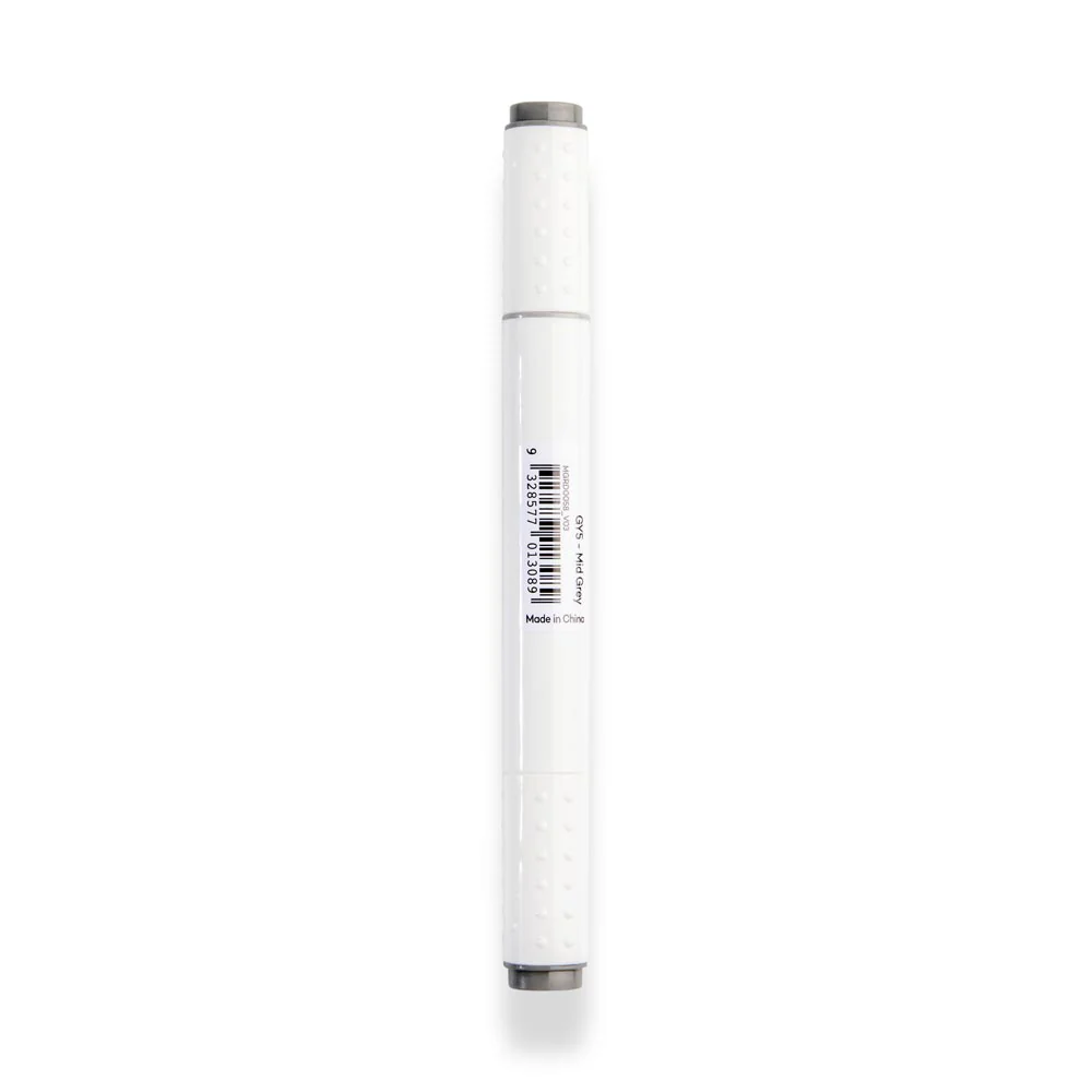 Dual Tip Art Marker Premium - Mid Grey GY5 - Image 3