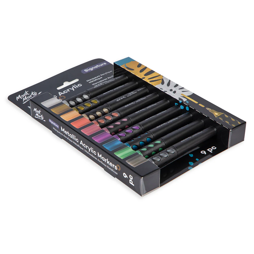 Metallic Acrylic Markers Signature 9pc - Image 3