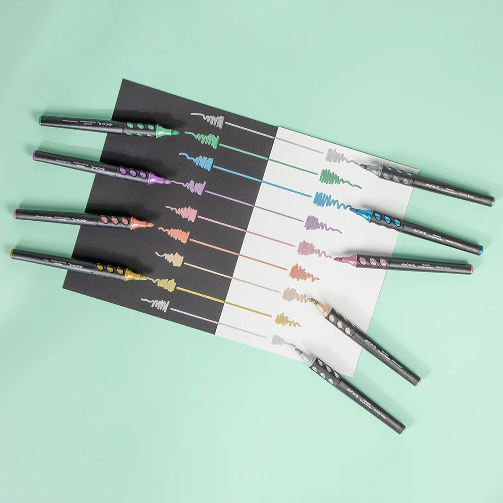 Metallic Acrylic Markers Signature 9pc - Image 9