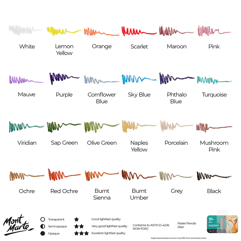 Pastel Pencils 24pc in Tin Premium - Image 11