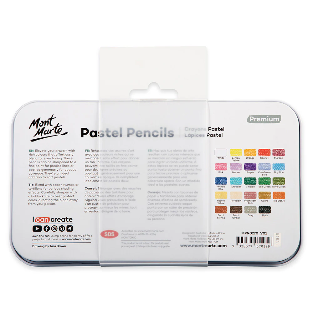 Pastel Pencils 24pc in Tin Premium - Image 4