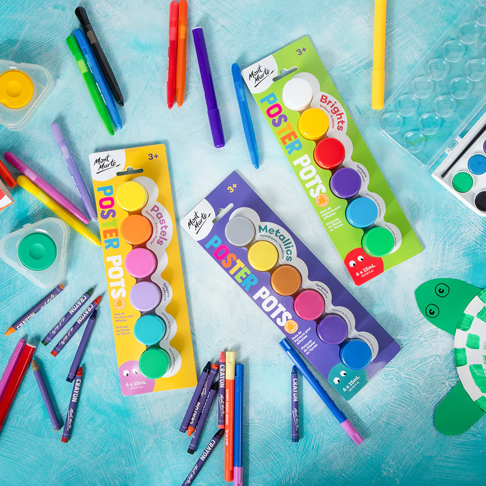 Poster Paint Pots 6pc x 15ml (0.5 US fl.oz) - Metallics - Image 7