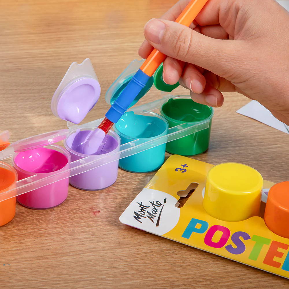 Poster Paint Pots 6pc x 15ml (0.5 US fl.oz) - Pastels - Image 5