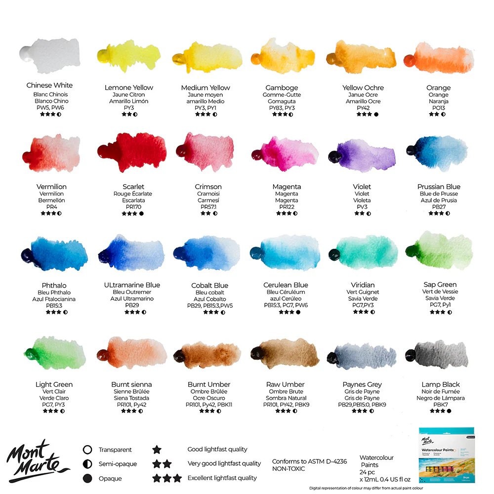 Watercolour Paint Set Signature 24pc x 12ml (0.4 US fl.oz) - Image 10