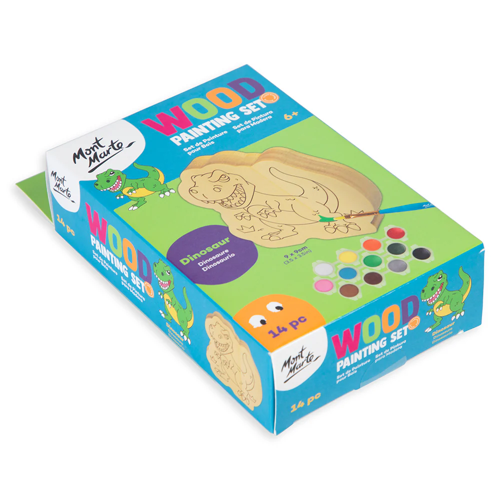 Wood Painting Set 14pc - Dinosaur - Image 4
