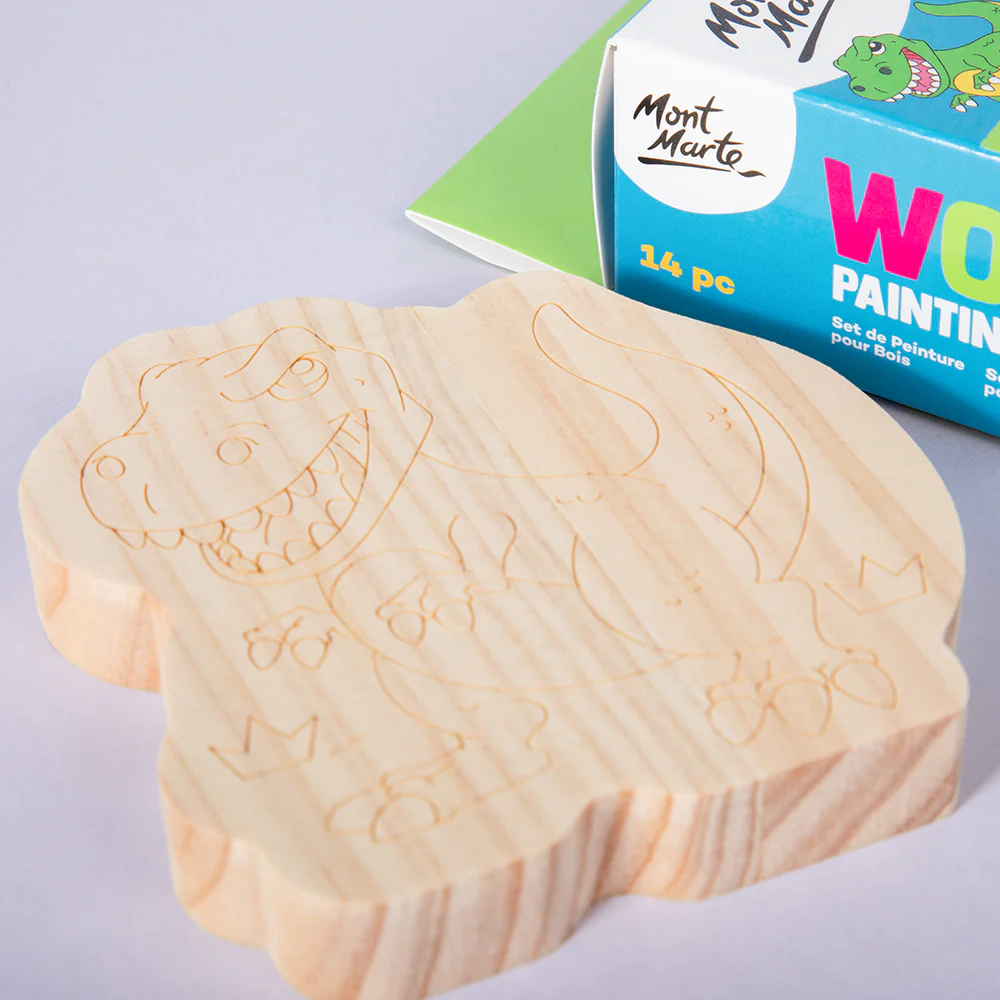 Wood Painting Set 14pc - Dinosaur - Image 9